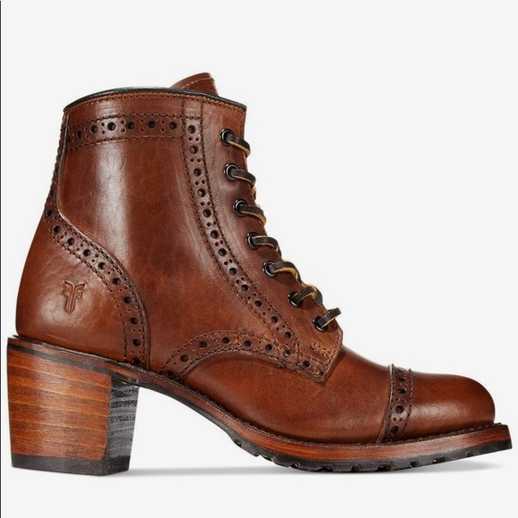 frye sabrina brogue cognac